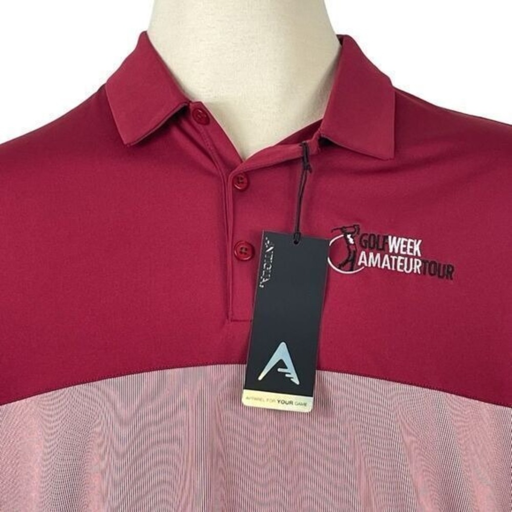 NEW Antigua Men's Polo Stretch Fabric Golf Week Amatuer Tour Polo Large - Picture 2 of 5